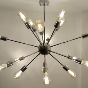 16 arms Silver Sputnik chandelier mod. Ciks