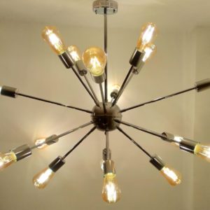 16 arms Silver Sputnik chandelier mod. Ciks