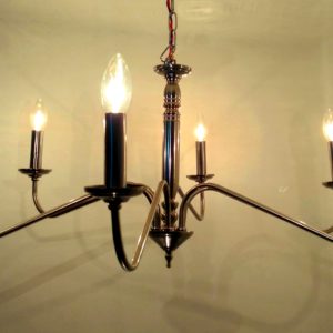 Silver chandelier 6 candle arms mod. Cs6