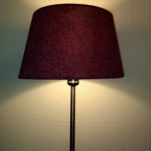 modern silver floor lamp , stainless steel red wine lampshade. mod. fes700