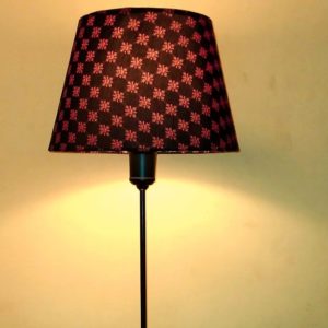 Black table lamp, retro oriental lampshade mod.Taiborient