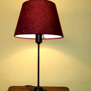 Black table lamp, modern red wine lampshade mod.Taibred