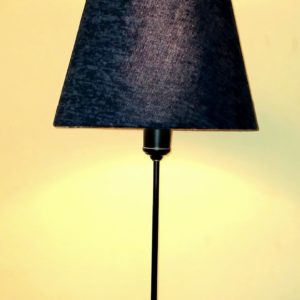 Black table lamp, modern blue lampshade mod.Taibblue