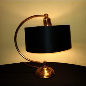 modern golden table lamp, contemporary stylish table lamp, black lampshade mod. teb702