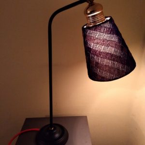 modern black table lamp, stylish black lamp with colourful lampshade mod. taiblack