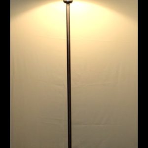 modern silver floor lamp , stainless steel red wine lampshade. mod. fes700