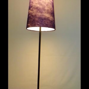 Modern black floor lamp, japanese style lamp, blue lampshade mod. faib