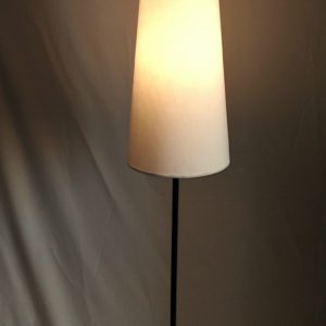 Modern black floor lamp, white lampshade mod. faib