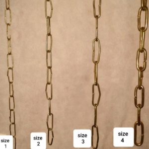 Metal chains for chandeliers and pendant lights.