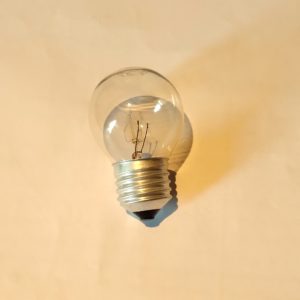 Transparent e26-e27 bulb . Vintage incandescent bulb.